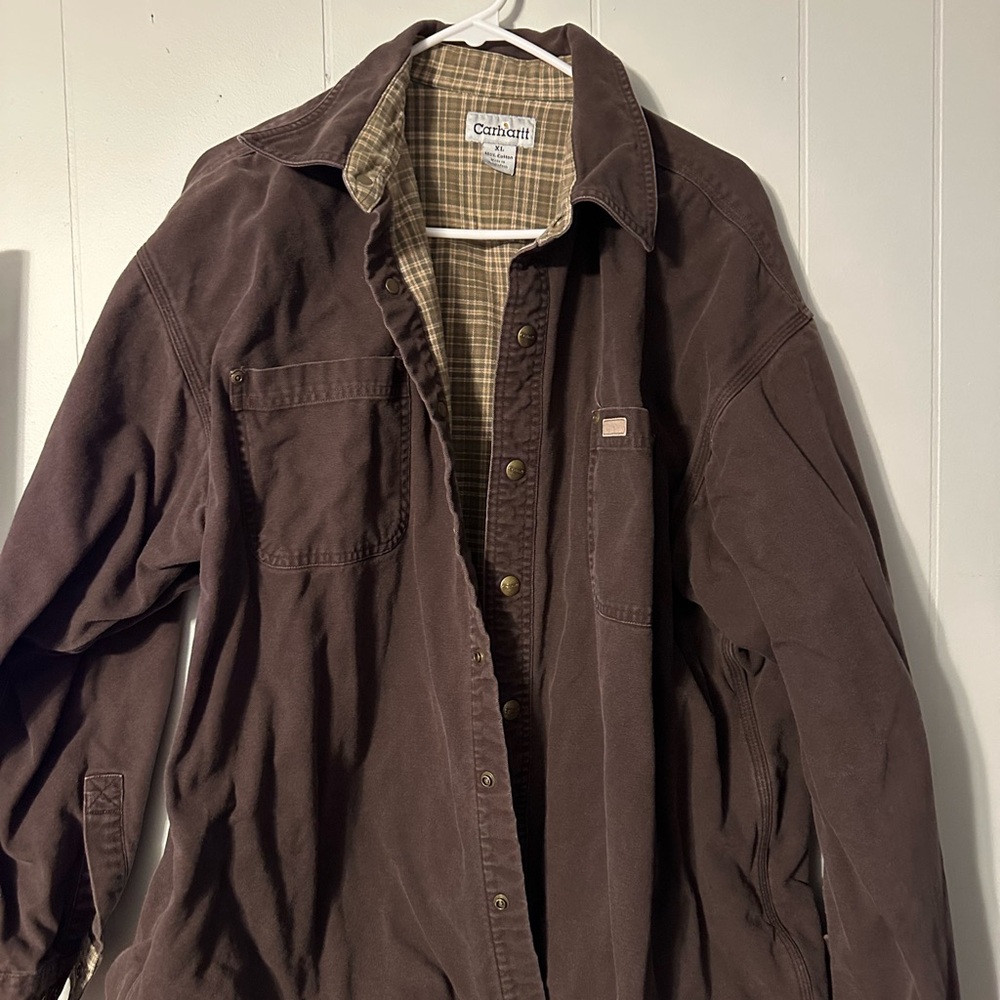 Carhartt Men's Dark Brown Shirt Jacket